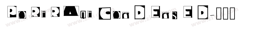 PORTRAIT CONDENSED字体转换